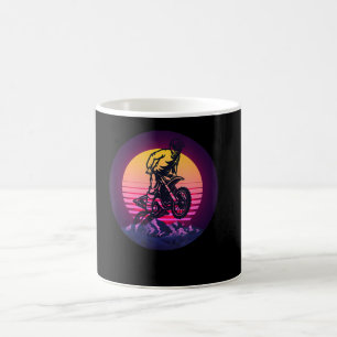 Caneca De Café Presente De Motomotociclista Vintage Sundown Para