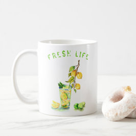Caneca De Café Presente de Mug de Lemon Drink Lemons - Texto Pers