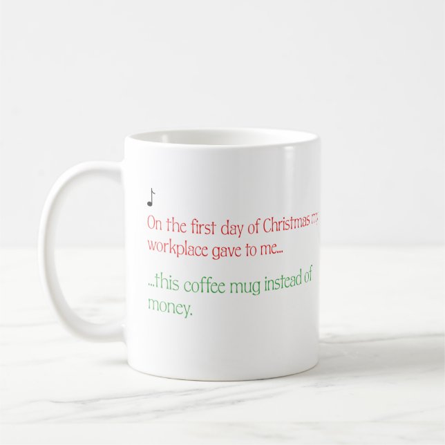 Caneca De Café Presente de Mug de Natal Engraçado para Funcionári (Esquerda)