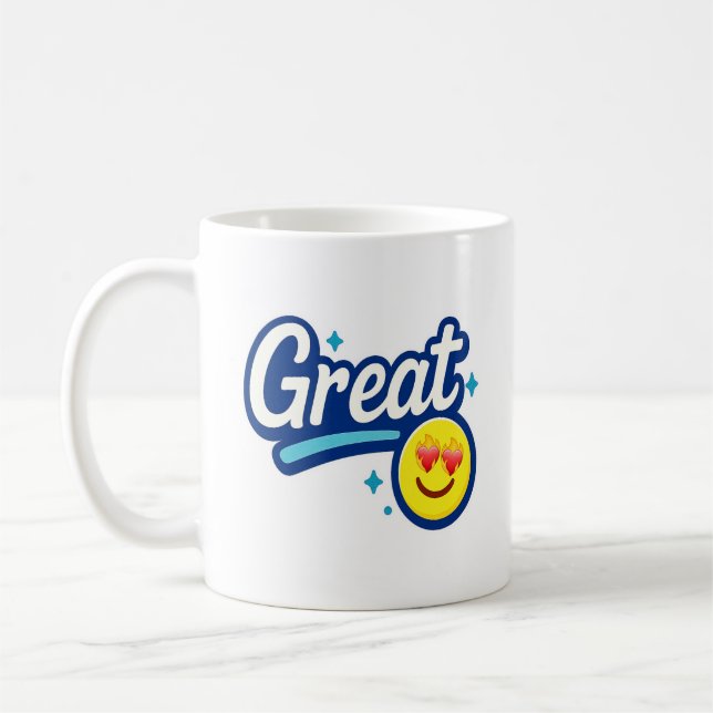 Caneca De Café Presente de Mug Motivacional do Sorriso de excelen (Esquerda)