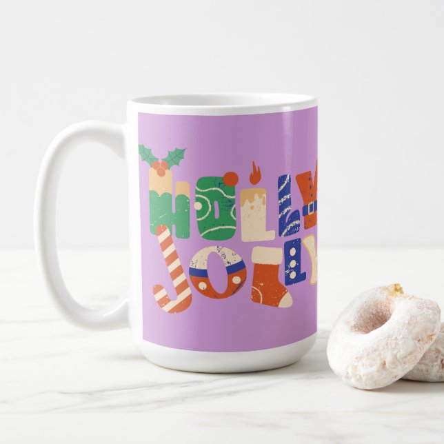 Caneca De Café Presente de Natal (Com Donut)