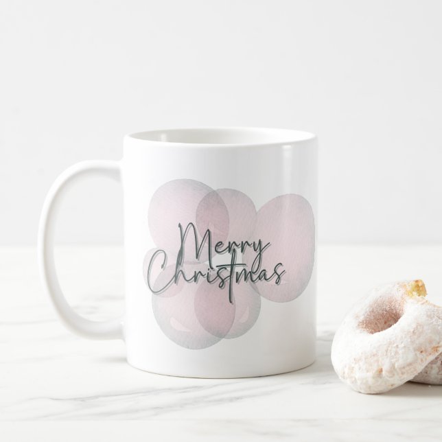 Caneca De Café Presente de Natal com aquarela quente (Com Donut)