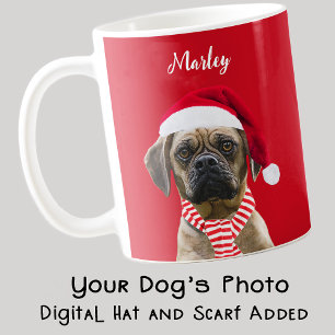 Caneca De Café Presente de Natal de Foto Vermelha para Amantes de