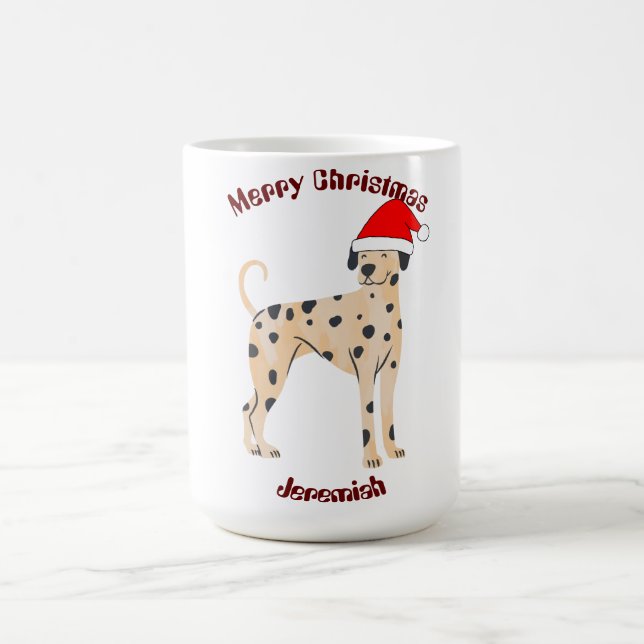 Caneca De Café presente de natal de gato, personalizar nome perso (Centro)