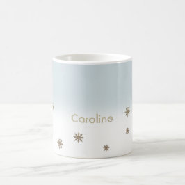 Caneca De Café Presente de Natal de Nome Personalizado para Floco