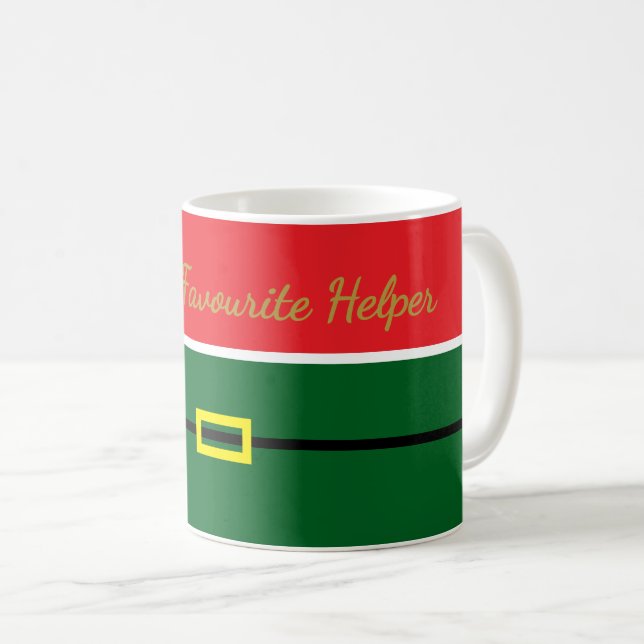 Caneca De Café Presente de Natal do Assistente Favorito do Papai  (Frente Esquerda)