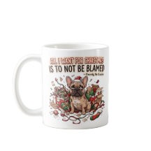 Presente de Natal engraçado de café com Bulldog Fr