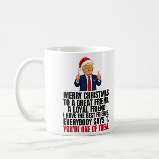 Caneca De Café Presente de Natal engraçado do Trump para amigo