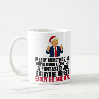 Caneca De Café Presente de Natal engraçado do Trump para o Papai