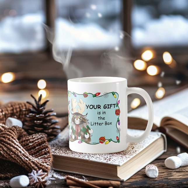 Caneca De Café Presente de Natal Gelado Verde Engraçado (Criador carregado)
