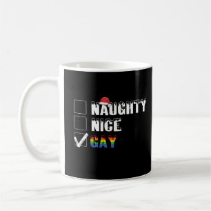Caneca De Café Presente de Natal LGBT Orgulho Gay Arco-íris Malva