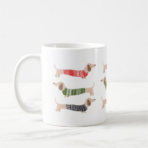 Caneca De Café Presente de Natal para Amante de Cachorro Dachshun