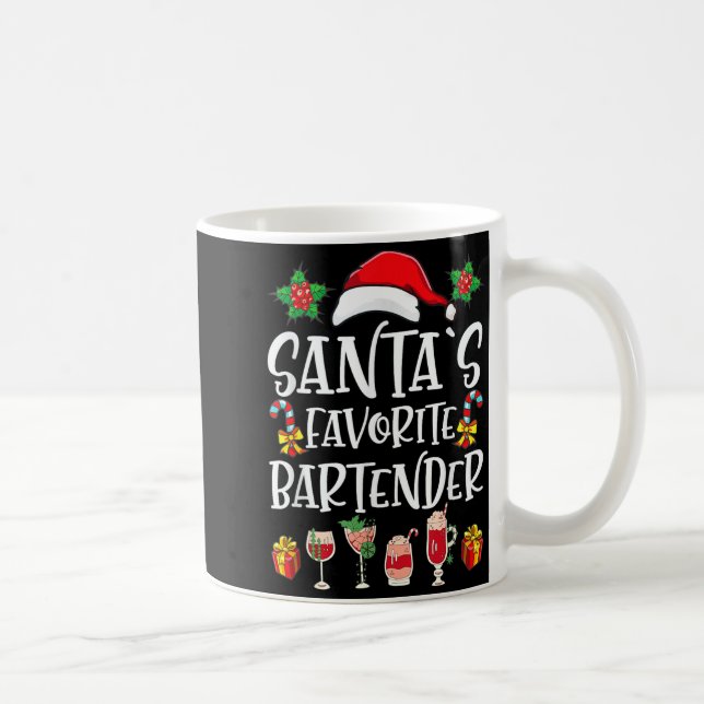 Caneca De Café Presente de Natal para Barman Barman Favorito do P (Direita)