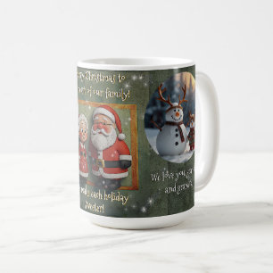 Caneca De Café Presente de Natal Personalizado com Foto para Avós