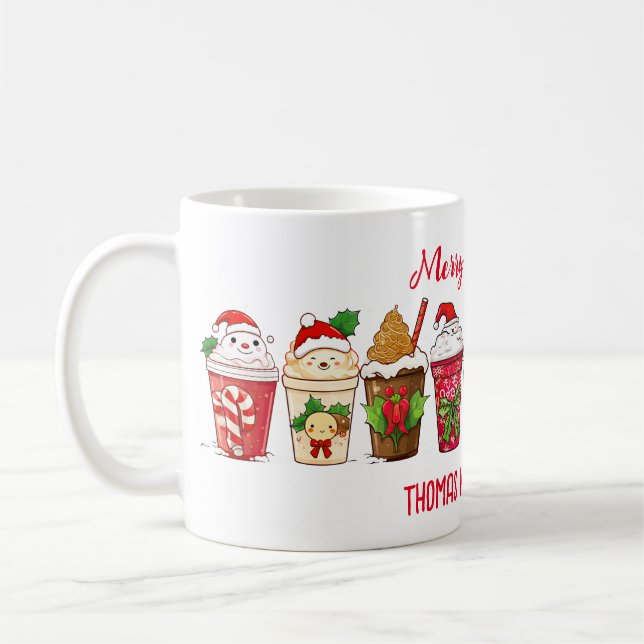 Caneca De Café Presente de Natal Personalizado Para Amantes De Ca (Esquerda)