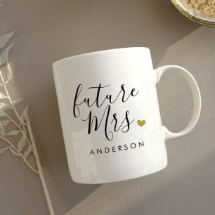 Caneca De Café Presente de Noivado para Futuro Casamento Senhora 