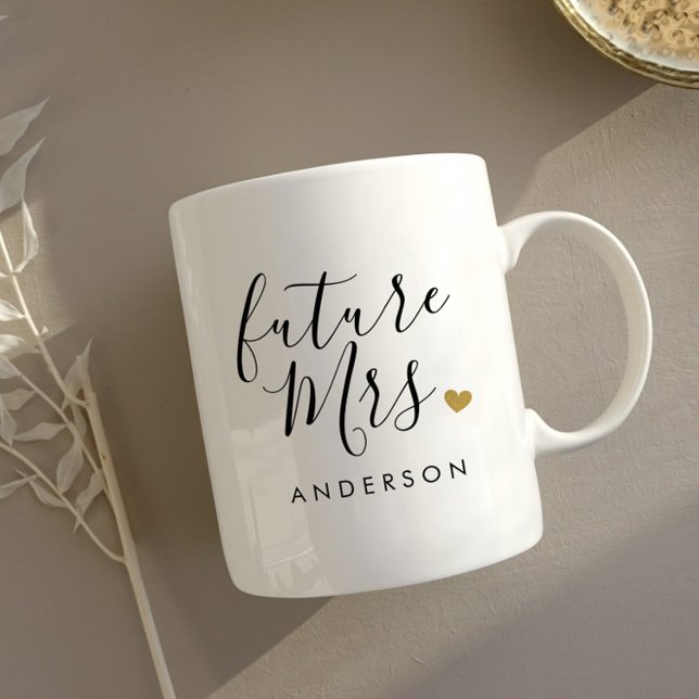 Caneca De Café Presente de Noivado para Futuro Casamento Senhora  (Criador carregado)