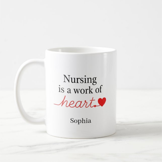 Caneca De Café Presente de Nome Personalizado Enfermagem é uma Ob (Esquerda)