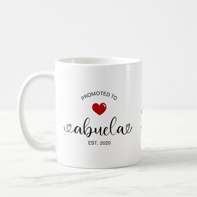 Caneca De Café Presente de Nova Avó Estabelecida Abuela (Esquerda)