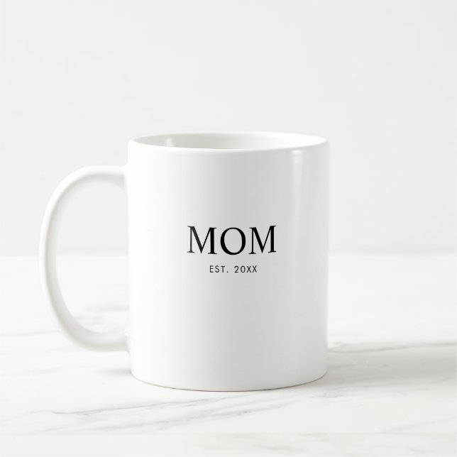 Caneca De Café Presente de Nova Mãe Estabelecida (Esquerda)
