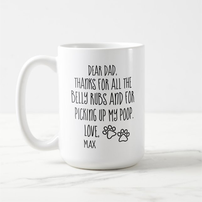 Caneca De Café Presente de Pai de Cachorro, Dia dos Pais, Pai de  (Esquerda)