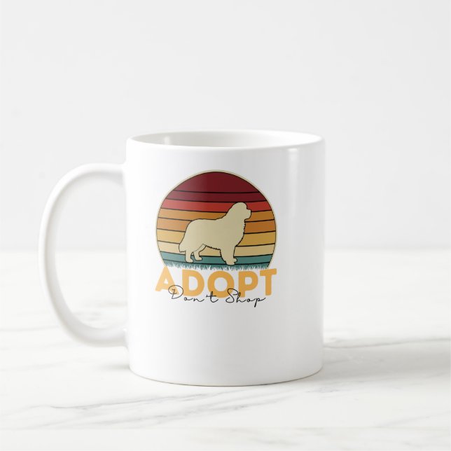 Caneca De Café Presente de Pet de Emergência - Adotar Não Comprar (Esquerda)