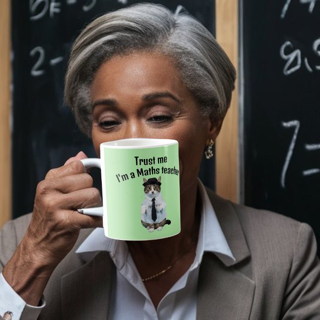 Caneca De Café Presente de professor de matemática confie em mim  (Criador carregado)