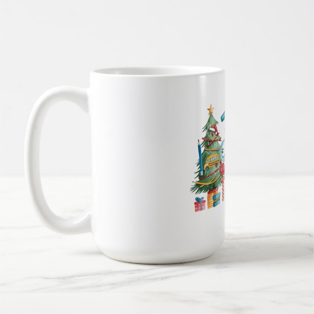Caneca De Café Presente de Professor | Feliz Natal Alegre Profess (Esquerda)
