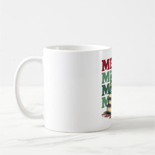 Caneca De Café Presente de Professor Livros de Natal para Profe