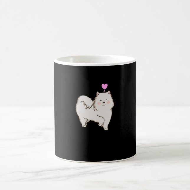 Caneca De Café Presente de Puppy Samoed (Centro)