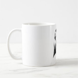 Caneca De Café Presente de Putin Lover - Puffin Realista Preto e