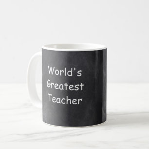 Caneca De Café Presente de Quadro Negro do Melhor Professor do Mu