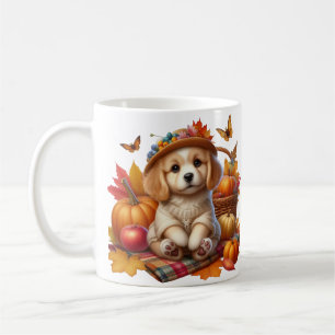 Caneca De Café Presente de queda de cãozinho fofo com nome person