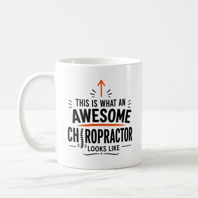 Caneca De Café Presente de Quiropraxista para Médico de Coluna (Esquerda)