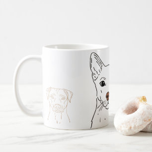 Caneca De Café Presente de Retrato Personalizado de Animal de Est