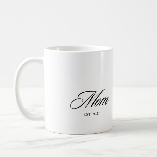 Caneca De Café Presente de Rótulo Elegante para Mãe Estabelecida  (Esquerda)