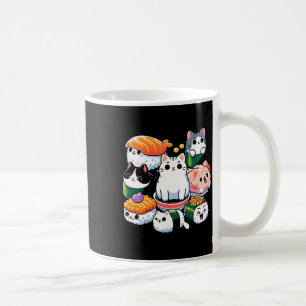 Caneca De Café Presente de Sobrecarga Sushi Gata Sushi com Anime