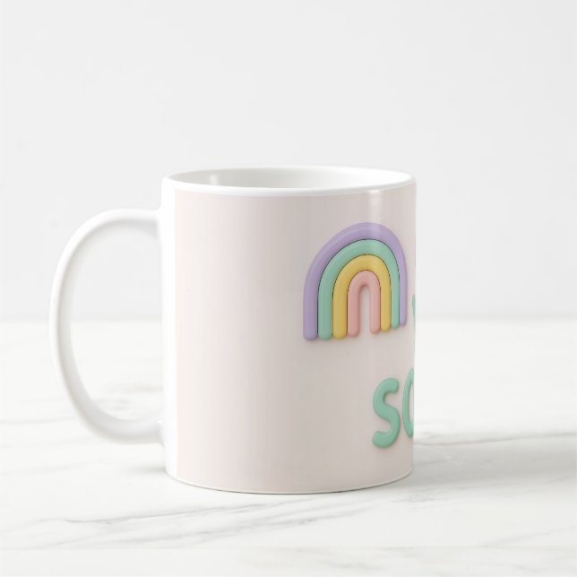 Caneca De Café Presente de sobriedade Sóbrio de um ano arco-íris  (Esquerda)