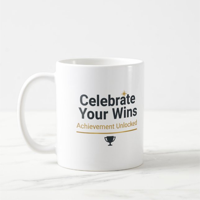 Caneca De Café Presente de Sucesso Motivacional  (Esquerda)
