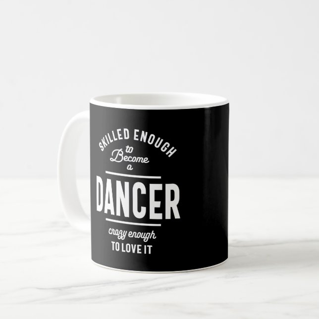 Caneca De Café Presente de Título de Trabalho do Dançador (Frente Esquerda)