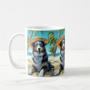 Caneca De Café Presente de verão para amante de Australian Shephe