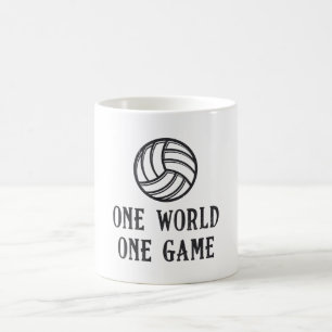 Caneca De Café Presente de Voleibol de Um Jogo Único Mundial
