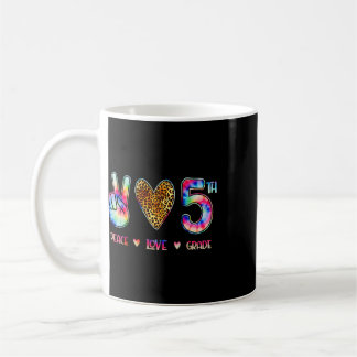 Caneca De Café Presente de Volta às Aulas do Grupo do 5º Ano Paz