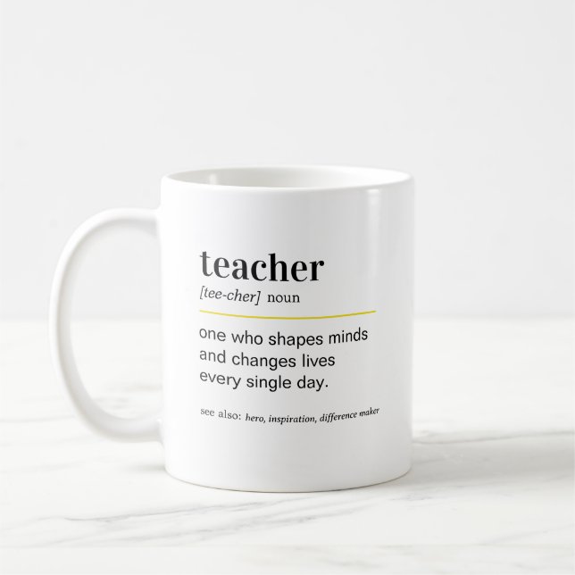 Caneca De Café Presente Definição de Professor (Esquerda)