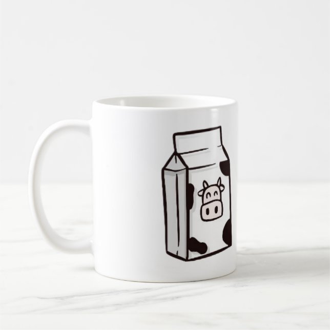 Caneca De Café Presente divertido, caixa de vaca, caixa de leite (Esquerda)