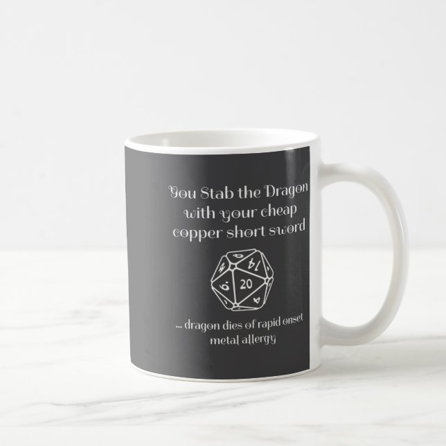 Caneca De Café Presente Divertido de Dnd para Jogos de Interpreta (Direita)