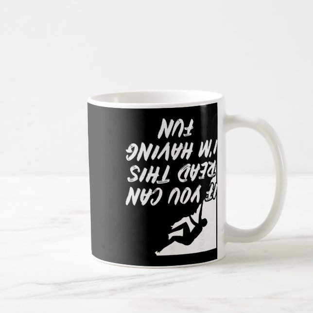 Caneca De Café Presente Divertido de Escalada em Rocha para Mulhe (Direita)