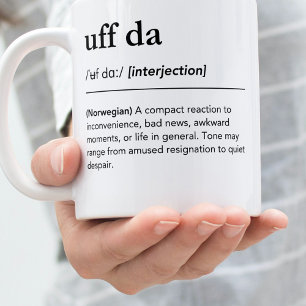 Caneca De Café Presente Divertido de Herança Norueguesa Uff Da No