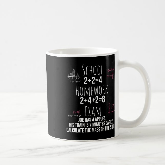 Caneca De Café Presente Divertido de Matemática para Meninas Adol (Direita)