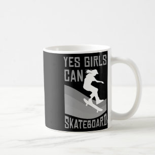 Caneca De Café Presente Divertido De Skate Para Meninas Crianças